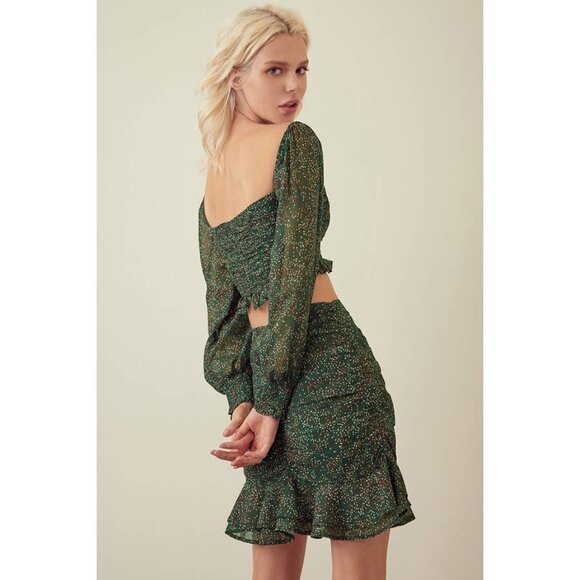 Emerald Green Floral Set - Picture 2 of 3